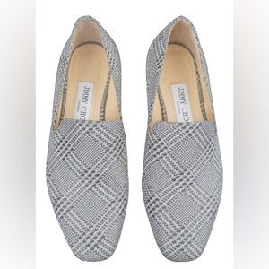 NWT Jimmy Choo Jaida Flat Loafer in Silver Prince of Stars Glitter size 37